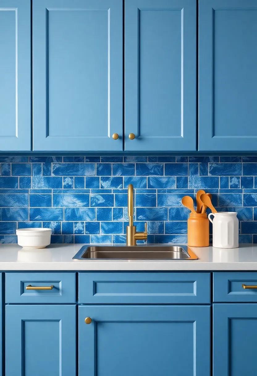 Personal Touches: Unique Hardware Selections for Blue Cabinets