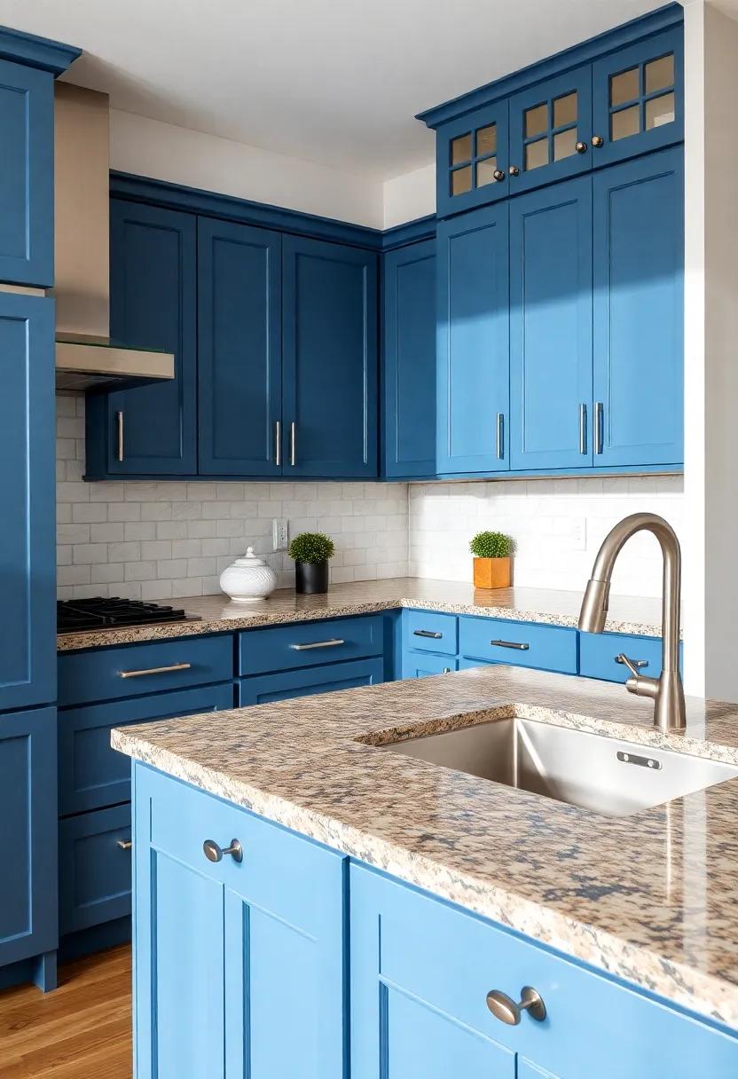 Trendy‍ Details: Exploring Current Styles in Blue Cabinetry and Granite ⁣Countertops