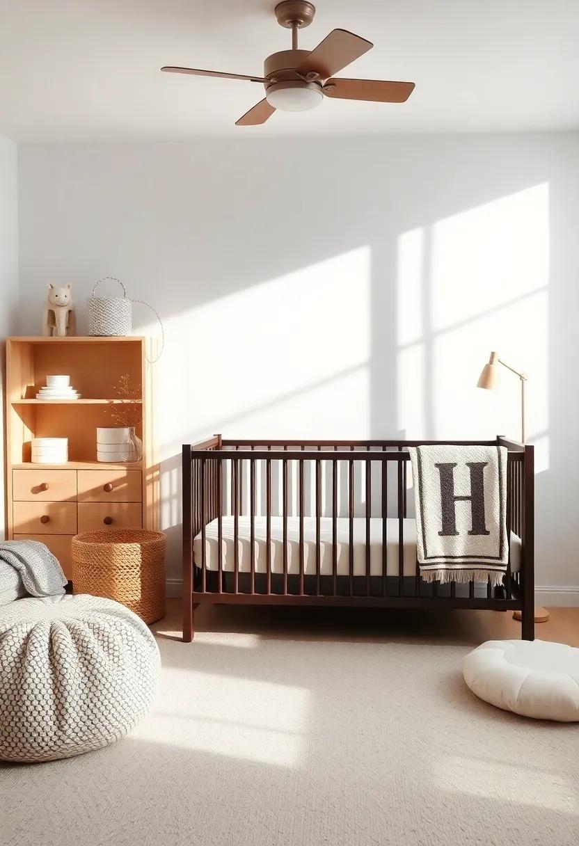 basking​ in Natural Light: How Brown and Cream Enhance Nursery Ambiance