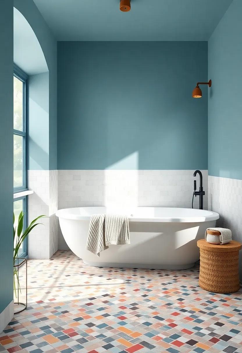 Colorful mosaic Tiles to ‌Infuse Your Bathroom with Personality and Style