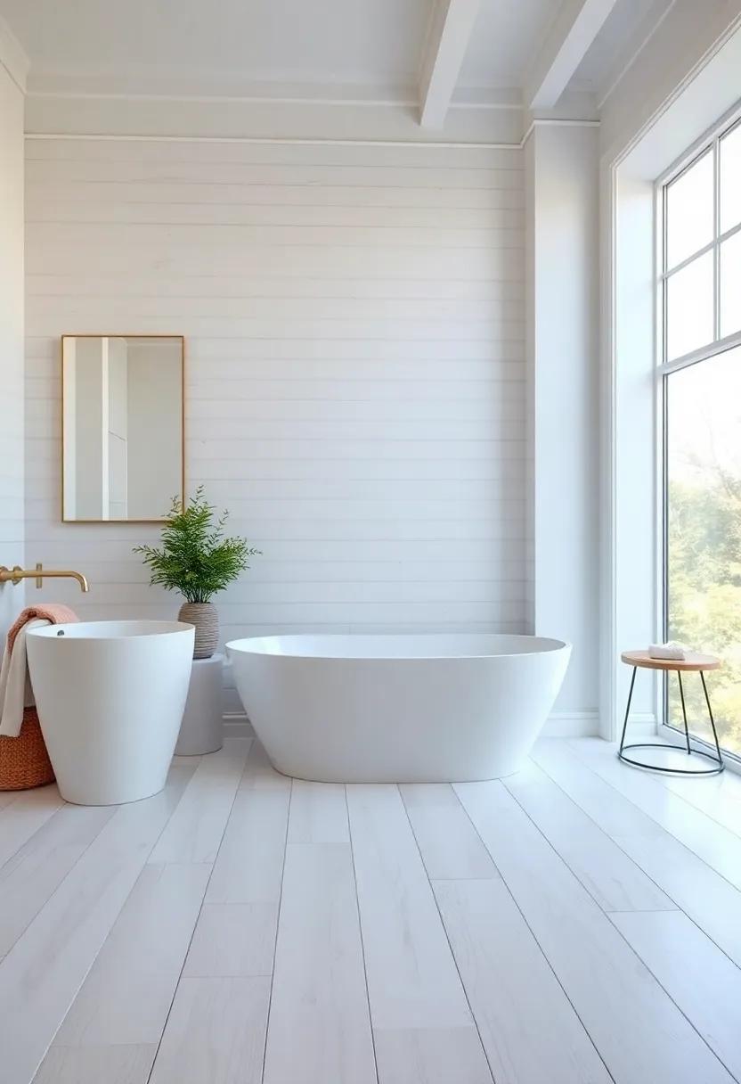 Light and Bright⁣ Whitewashed floors ⁢to Open Up Your​ Bathroom ⁤space