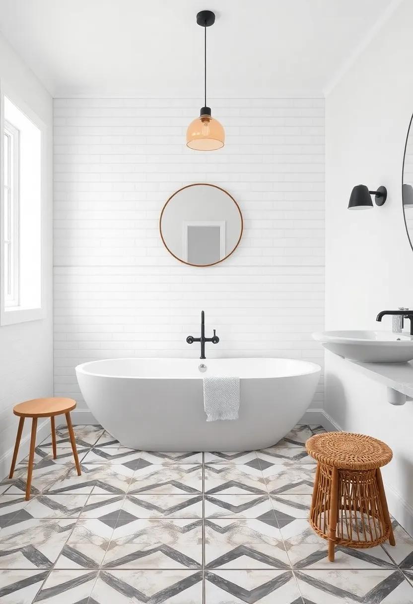 the‍ Playfulness of Geometric Patterns in Farmhouse Bathroom‌ Design