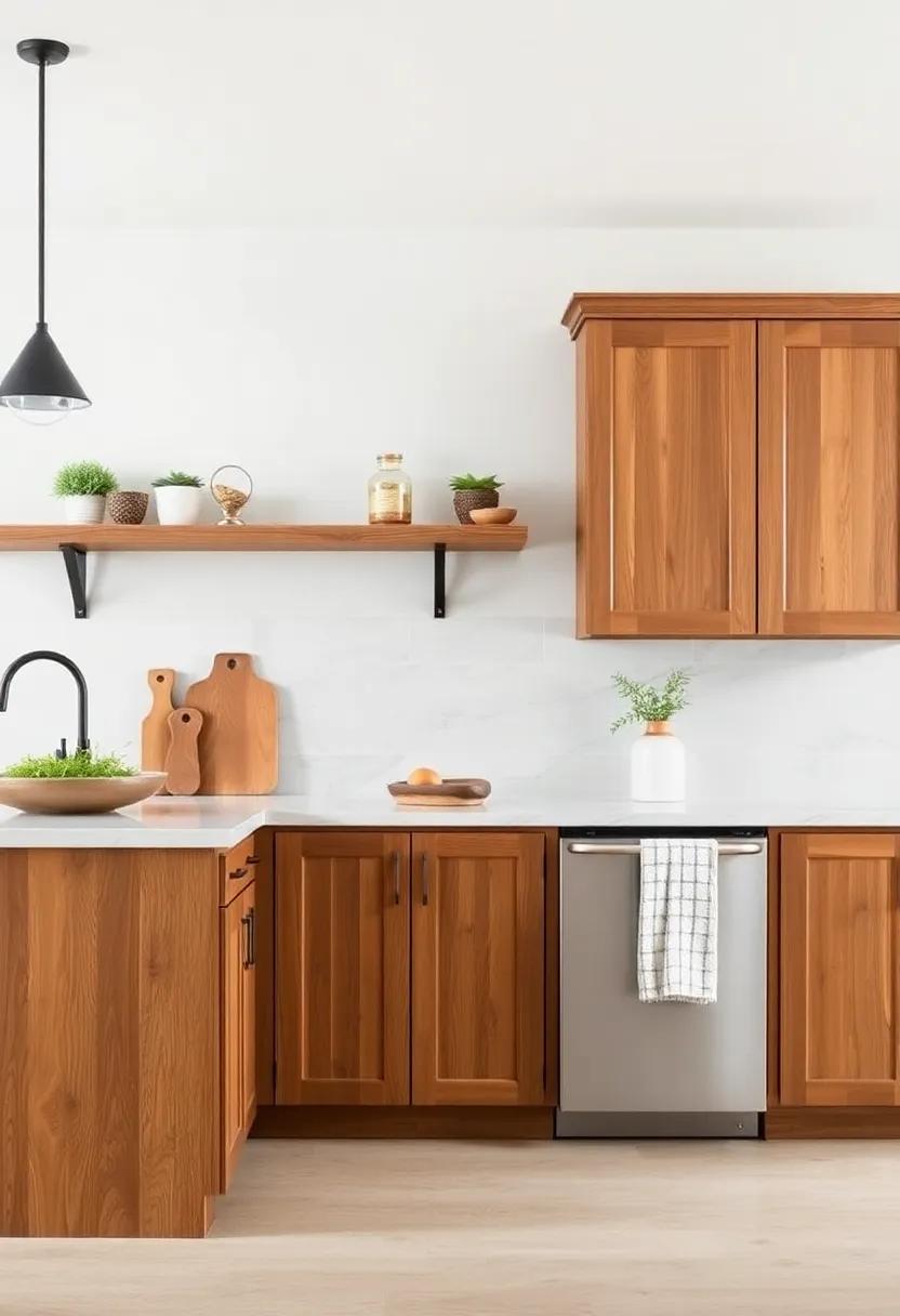 Mixing ⁢textures: Pairing Wood Cabinets with Contemporary Materials