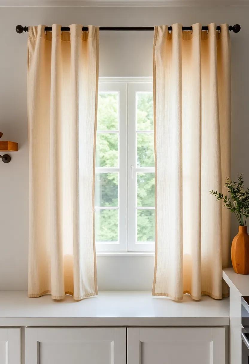 Enhancing Warmth with Rustic Linen Curtains​ in Your Farmhouse Kitchen