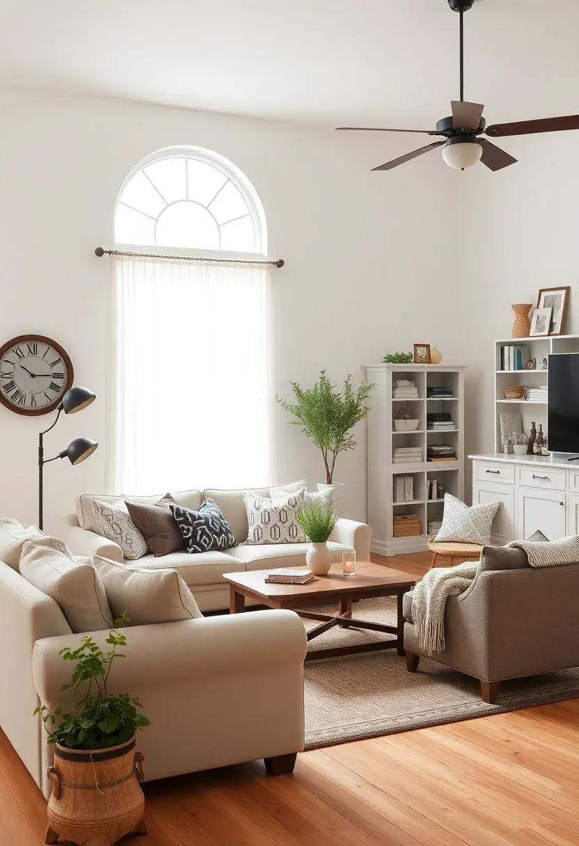 Farmhouse Living​ Room Essentials That Perfectly Marry Vintage Charm and Modern Comfort