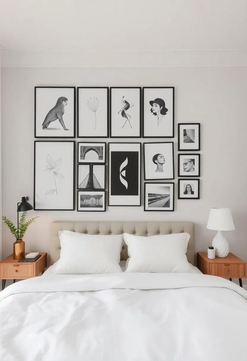 Gallery Walls as‍ a ‌Focal Point: Elevating Bedroom Aesthetics with Visual‌ Interest