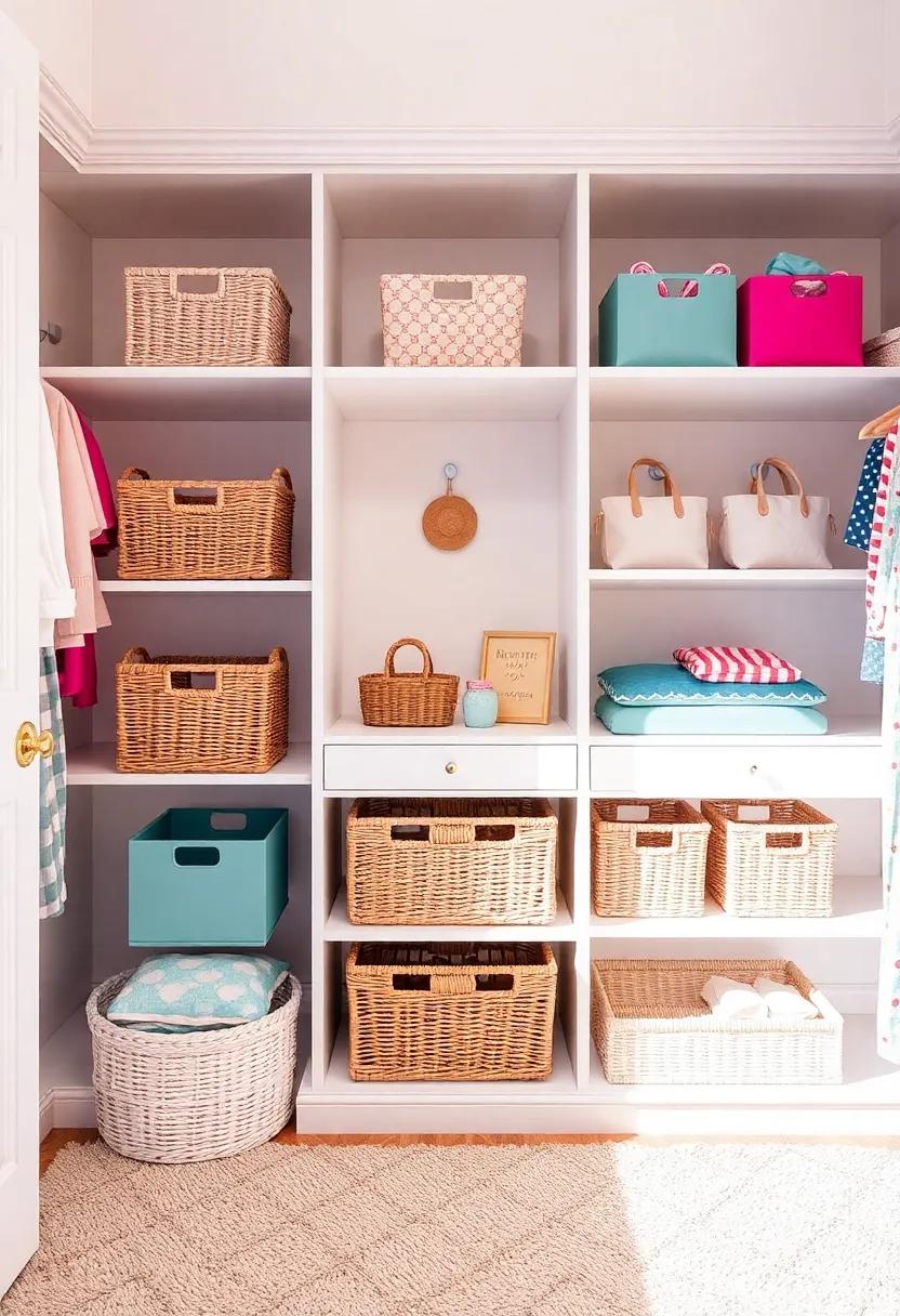 Creative Storage Solutions Using Baskets⁣ and Bins in Closets