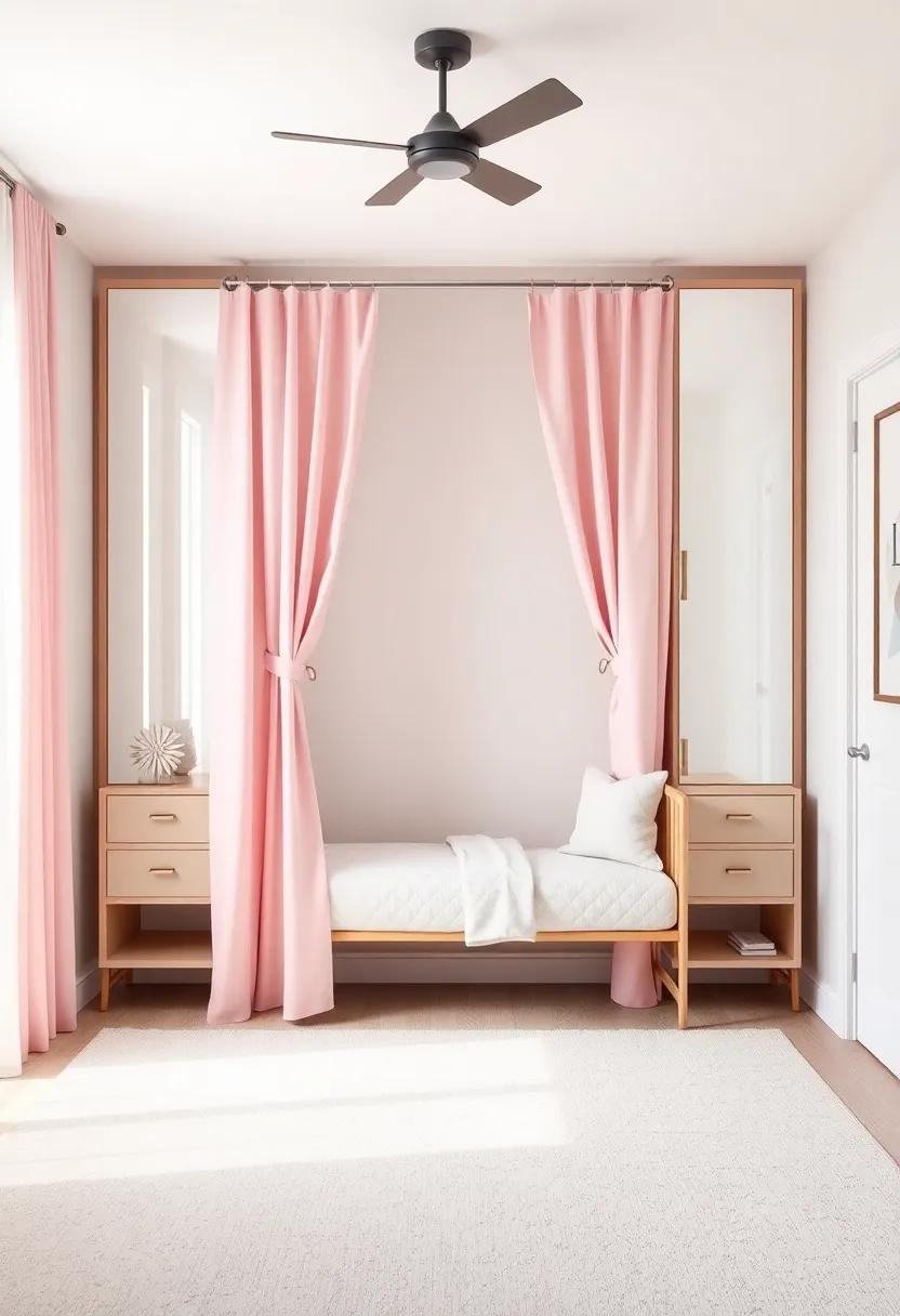 Stylish Curtains as Closet Doors for a ⁣Feminine Touch