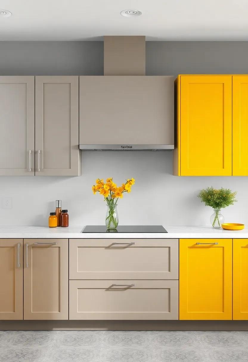 Striking Marigold for a Cheerful Touch ⁢in Your Gray Kitchen Transformation