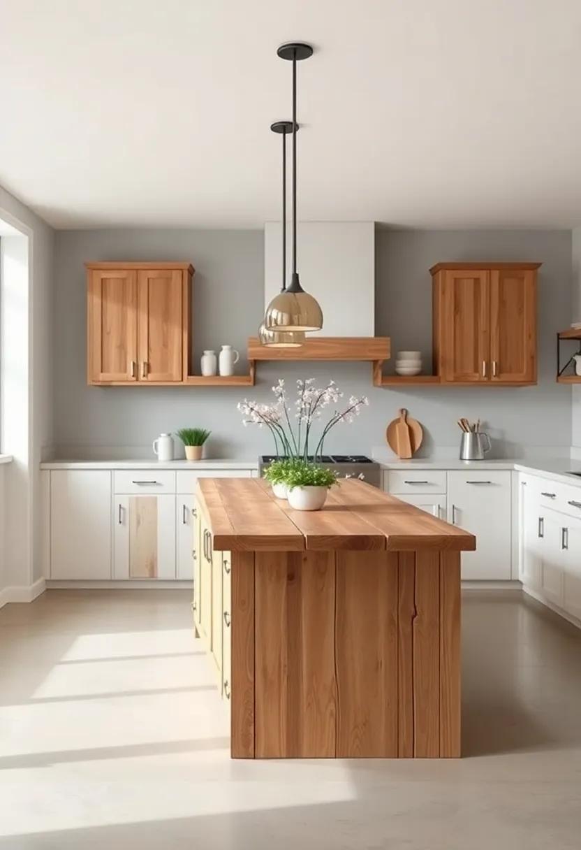 Rustic Wooden ⁣Islands That Bring Farmhouse​ charm to Modern Kitchens