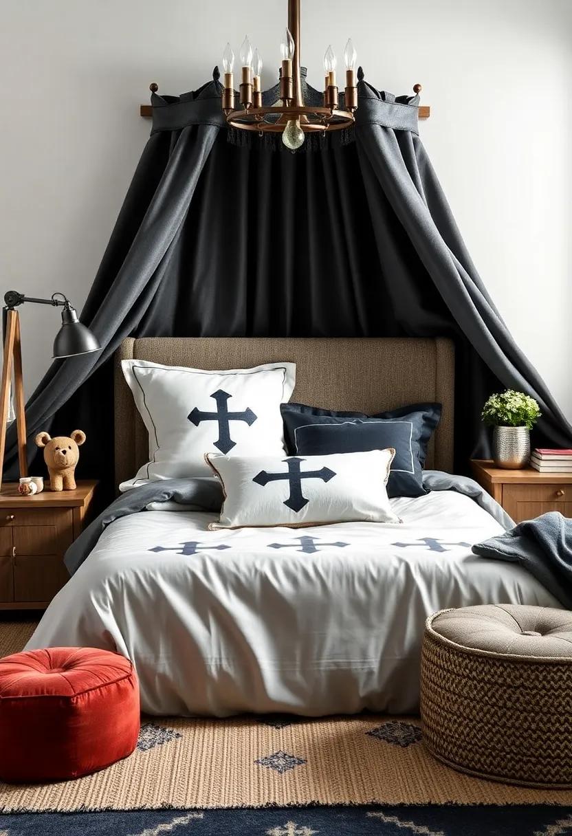 Playful Accessories: ⁣Bedding and Pillows ⁤That Evoke Chivalry