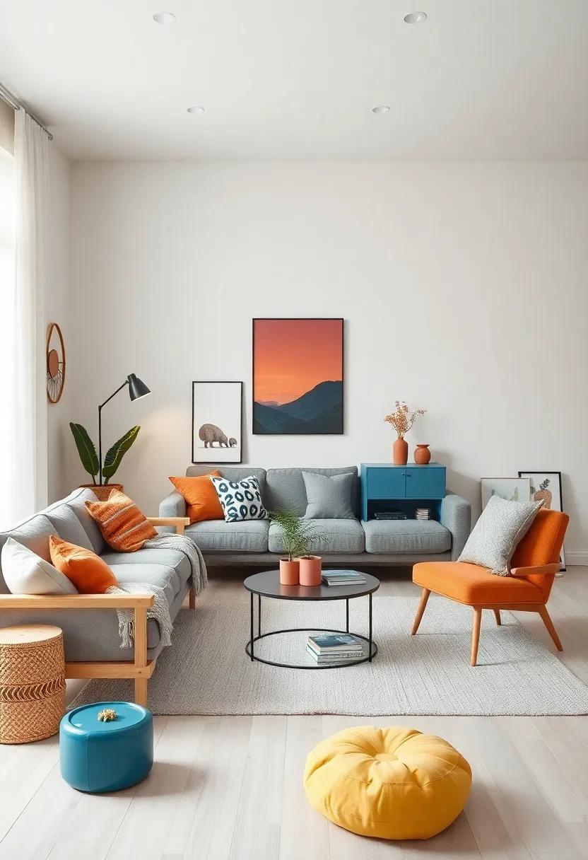 Colorful Accents: Infusing Playfulness into a Neutral scandinavian ⁢space