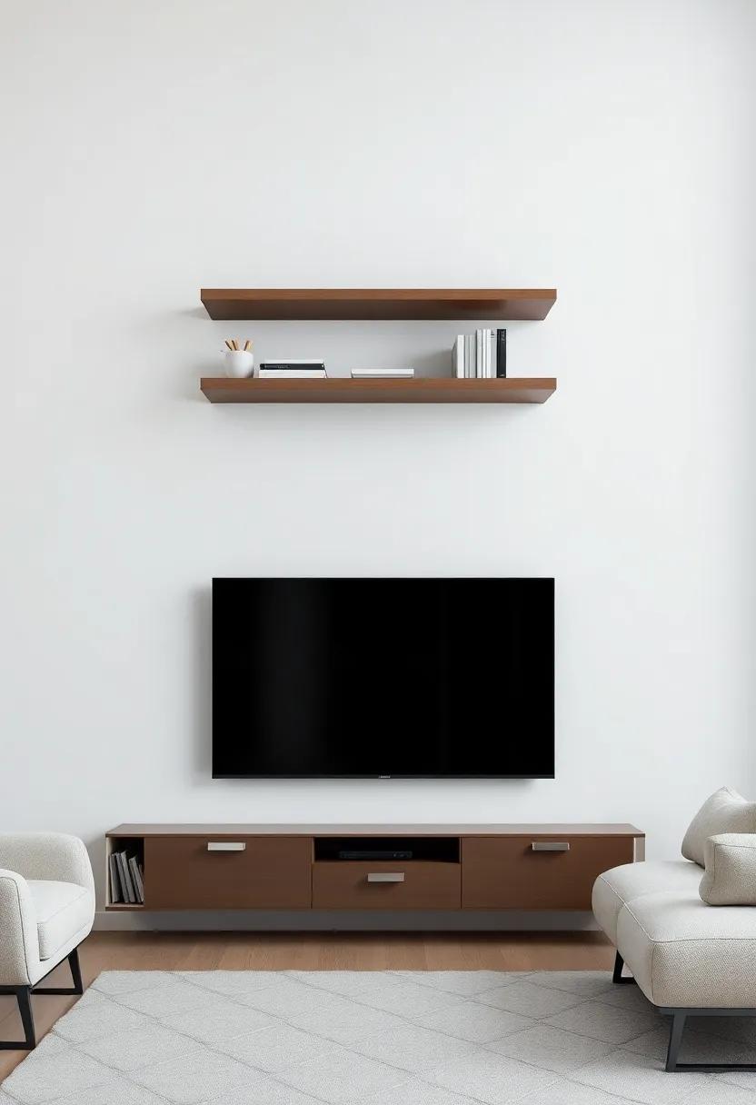 Embracing Minimalism​ in Modern living rooms⁣ with Floating Shelves