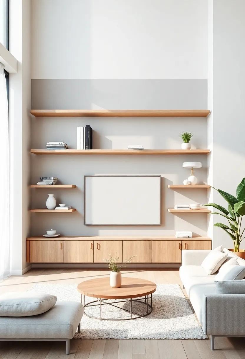 Embracing Open Spaces: Airy Designs with Floating Shelves