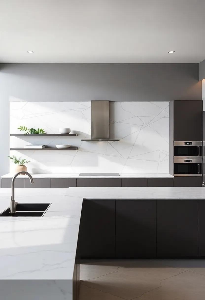 Elegant Surface Choices ⁣for a Contemporary U-Shaped Kitchen