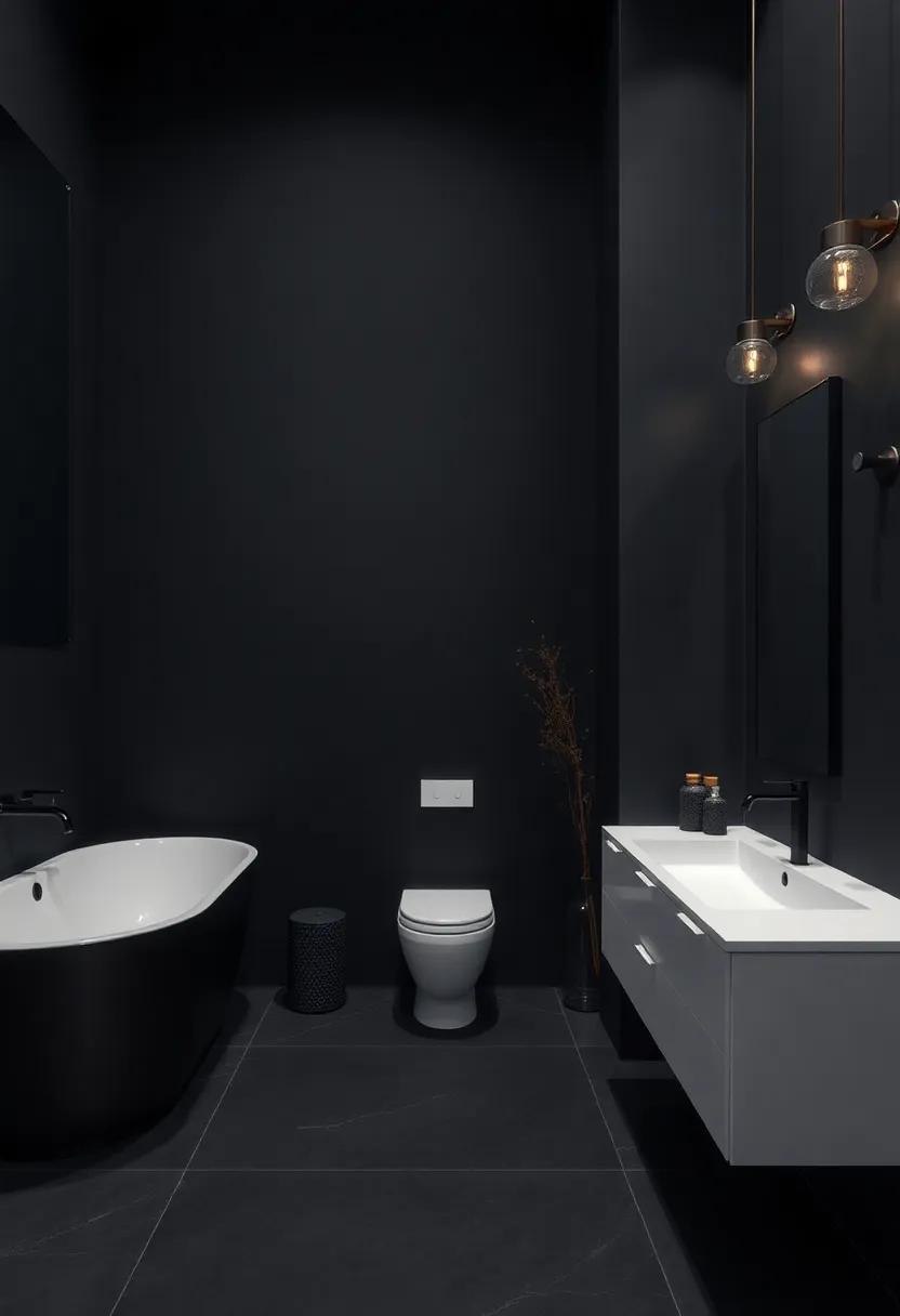 Exploring the⁤ Allure of Dark‍ Color​ Palettes for a captivating Bathroom