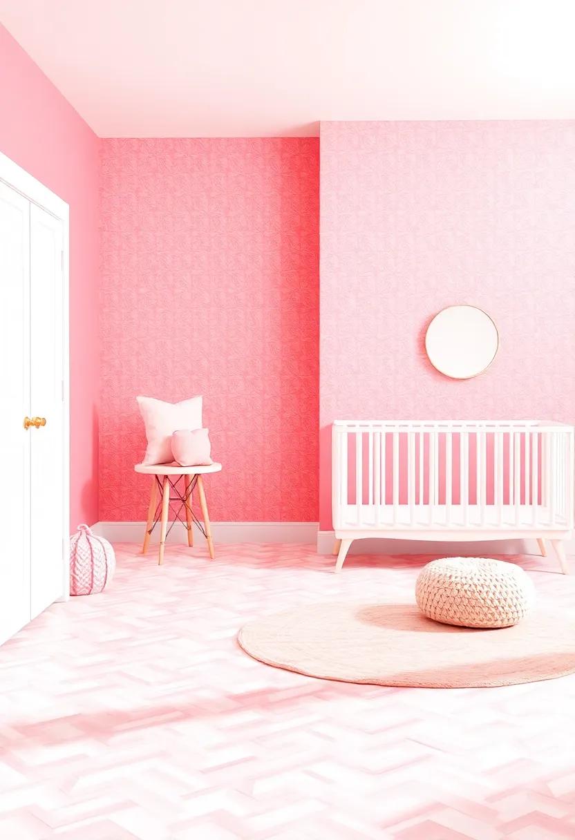 Transforming the Nursery Floor with Pink⁢ Tones and Patterns