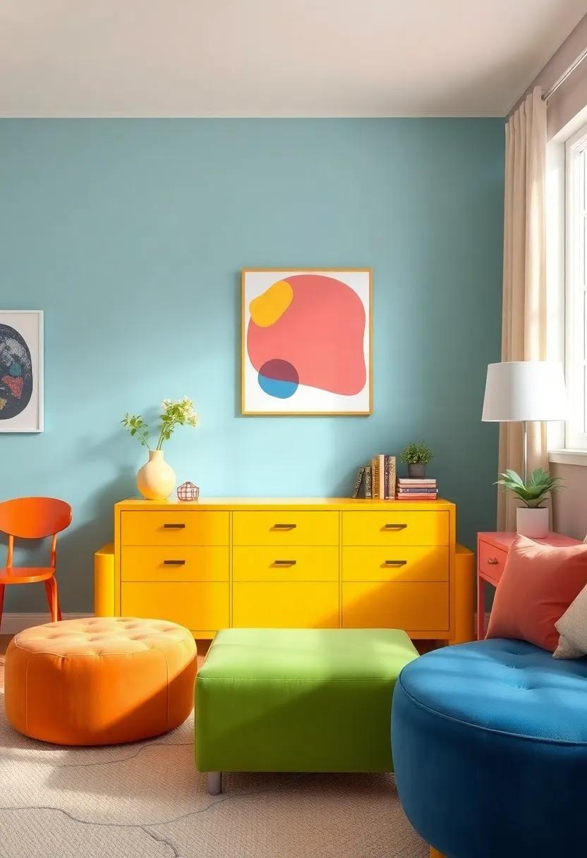 Colorful⁢ Furniture: Enhancing Room Design⁢ with unique ‍Pieces