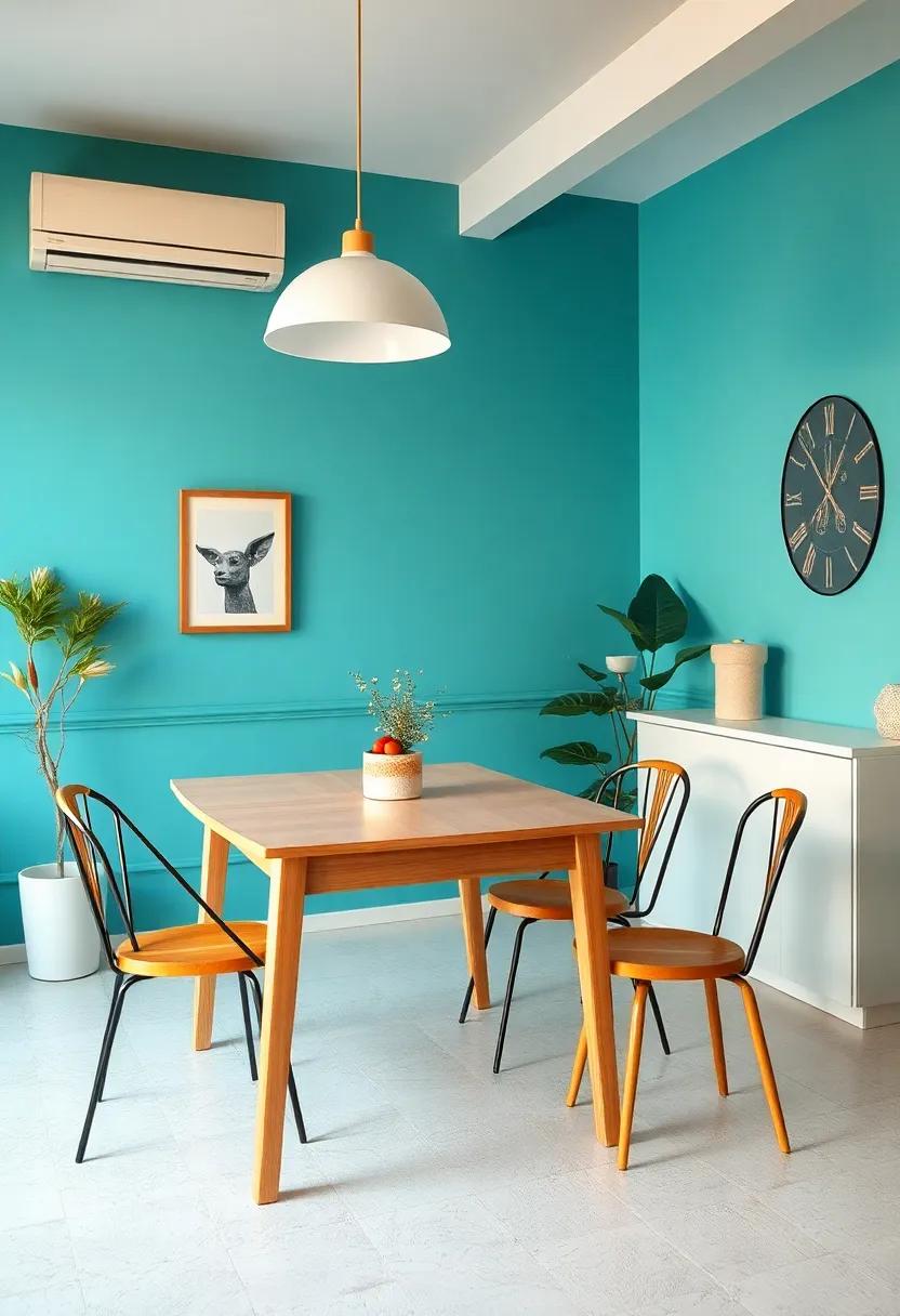 Vintage Retro Vibes for Creating an Eclectic Dining Area