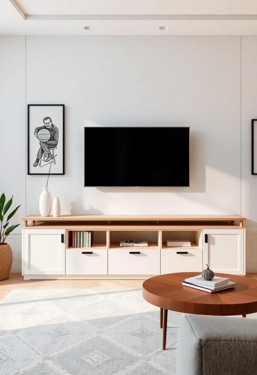 Artistic Display: Designing Your TV Unit ⁣Like a Gallery ⁤Wall