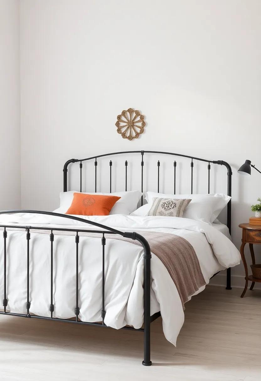 Balancing Modern ⁤Accessories with Vintage Iron bed Aesthetics