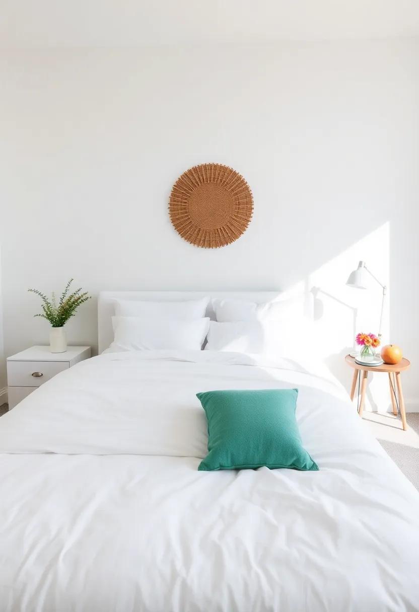 Accents ⁤That Pop: Using Colorful Accessories in ⁤a White Bedroom Palette