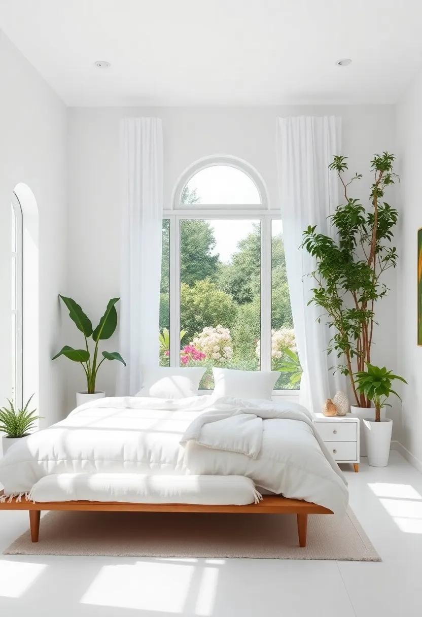 Garden Views: Connecting Your Bedroom to the Outdoors with White Decor