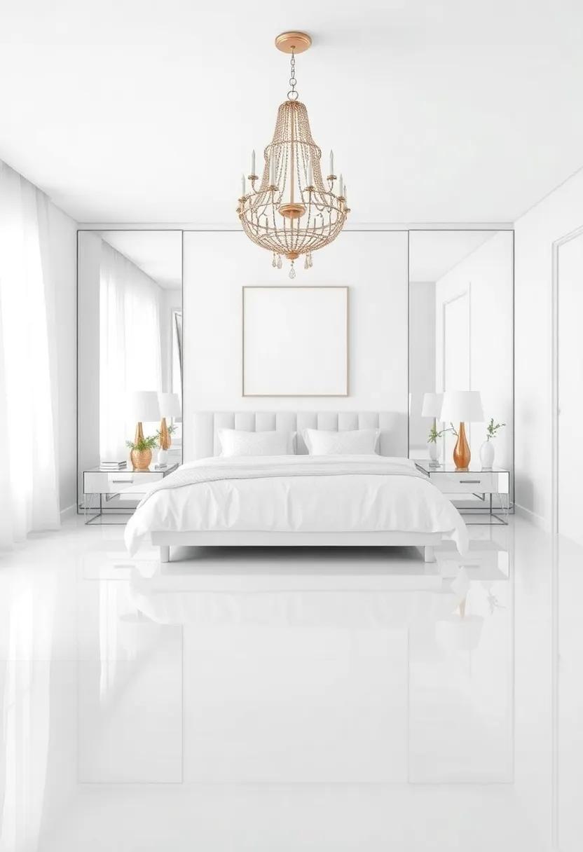 Mirrored Reflections: Using Mirrors⁤ to Create Depth in a⁤ White Bedroom