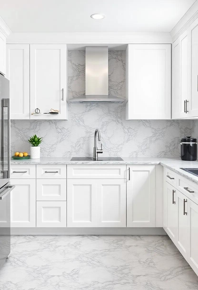 Elevate Your Space with the Classic Blend⁤ of⁢ white Cabinets ​and Gray‌ Granite