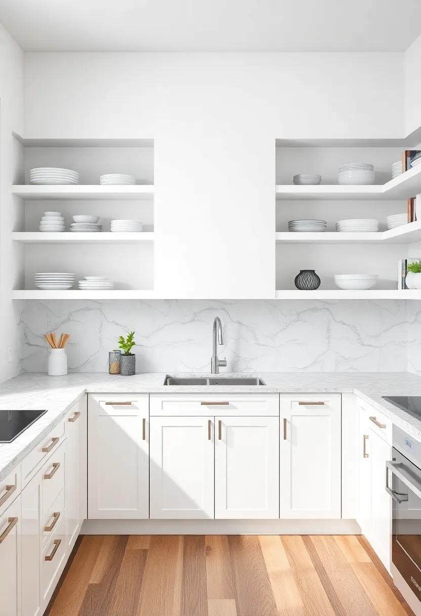 seamless Integration: Open Shelving Ideas with‍ White and Gray Themes