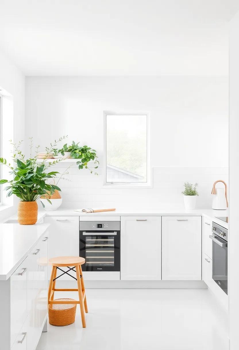 The Impact ‌of Greenery: Bringing ⁢Life to an All-White Kitchen