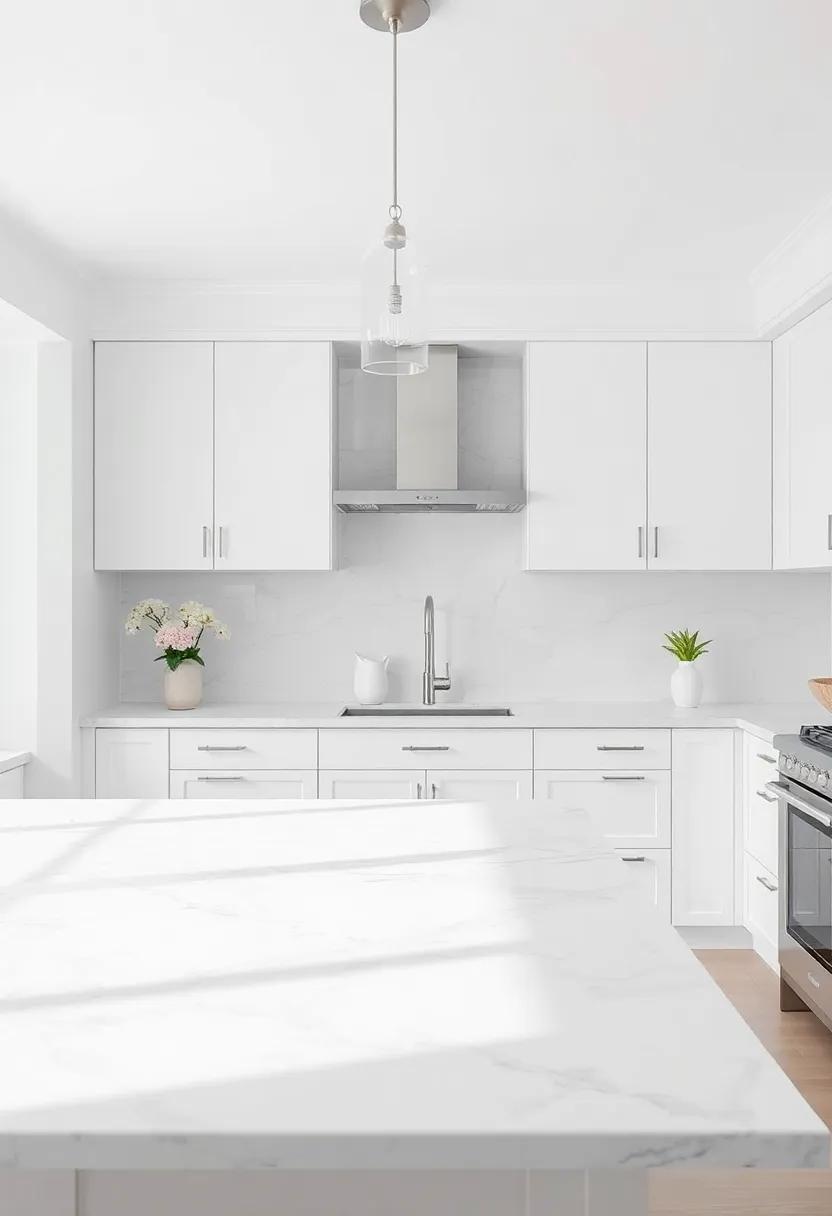 Marble⁣ vs. Quartz: Choosing​ the Right⁣ Surface‍ for Your White Kitchen