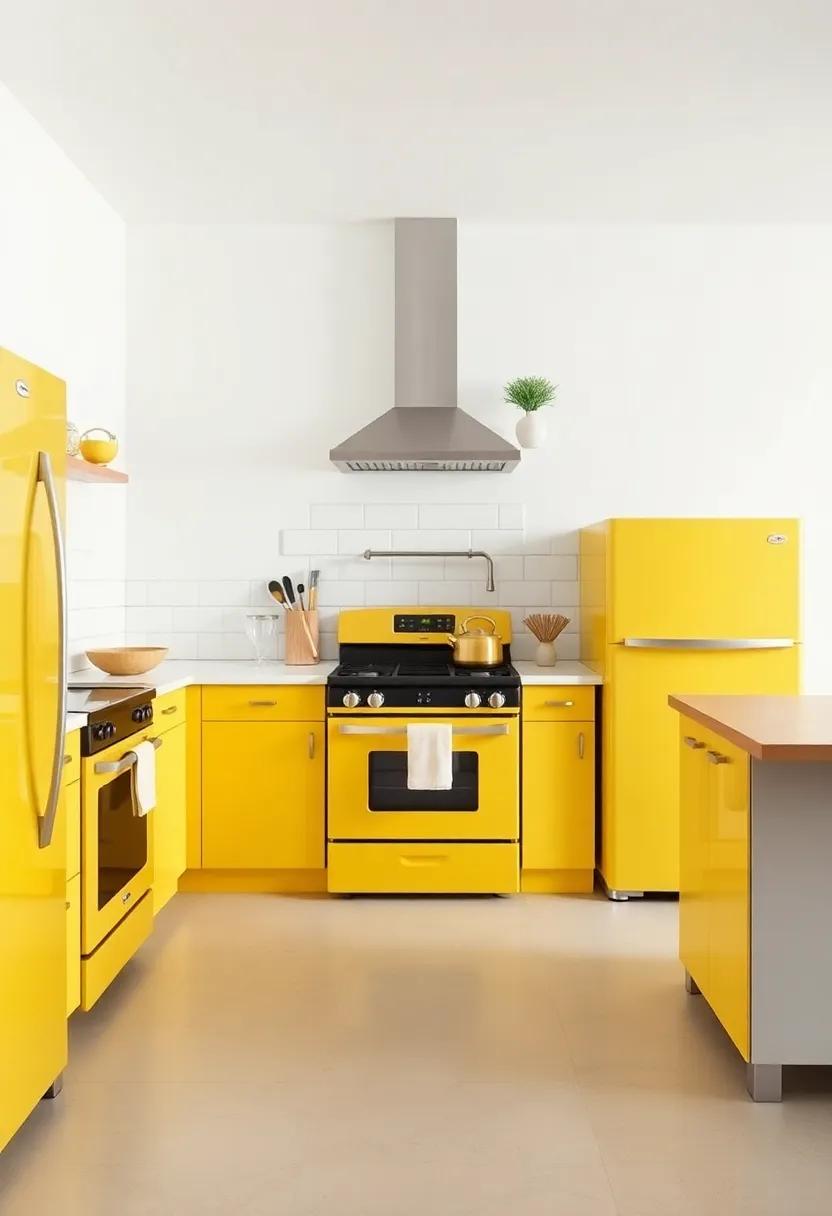 Bold Statement⁣ Pieces: Choosing the Right⁣ Yellow Appliances for Your Kitchen