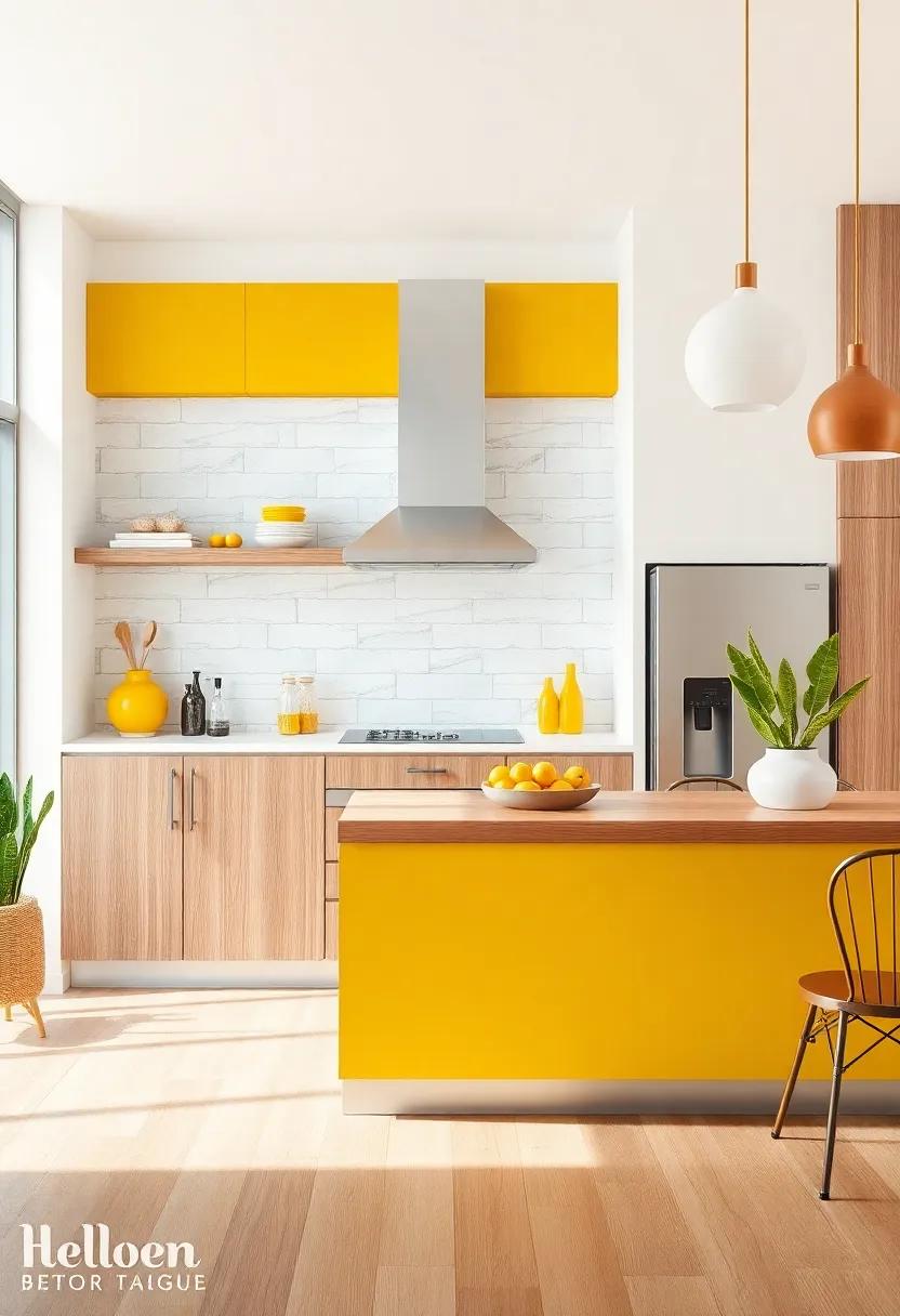 Layering Textures: Mixing Yellow with Wood, Metal, and Glass⁢ Elements