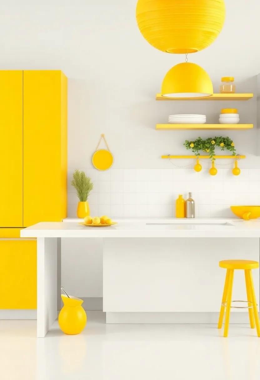 Sunny Accents:⁢ Incorporating Yellow‍ in Kitchen⁣ Textiles and Accessories