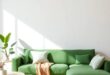 Embrace Harmony: Styling a Green Couch in a Neutral Living Room Oasis