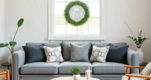 Embrace Cozy Charm: Designing a Farmhouse Living Room with a Stylish Grey Couch