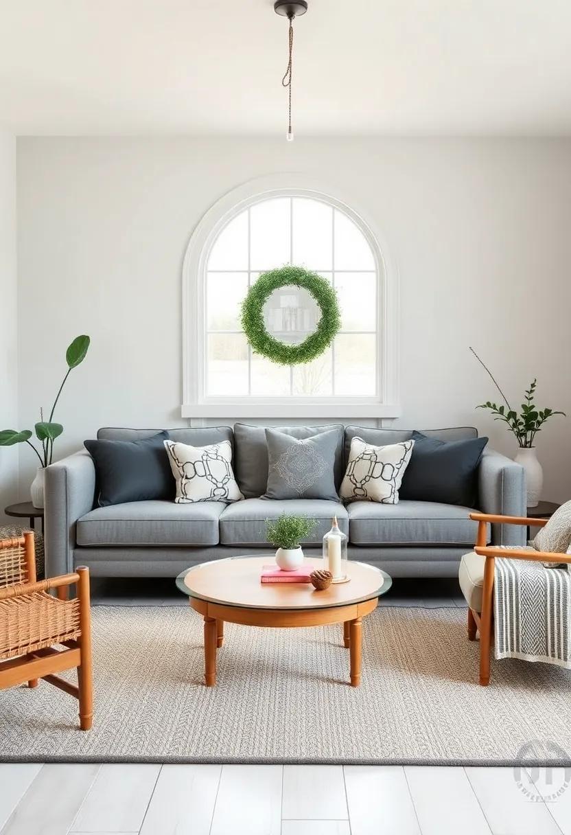 Embrace Cozy Charm: Designing a Farmhouse Living Room with a Stylish Grey Couch