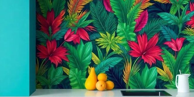 Embrace the Tropics: Transform Your Kitchen with Vibrant Backsplash Designs