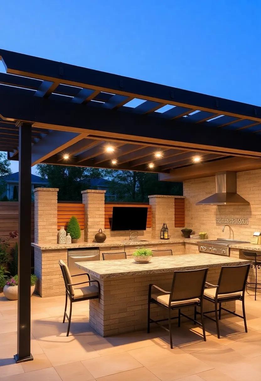 Transform Your Space: Stylish Patio Outdoor Kitchens with Elegant Pergola Covers