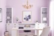 Creating Serenity: Designing an Elegant Lavender and Platinum Home Office Retreat