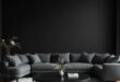 Embracing Elegance: The Allure of Dark Black Tones and Soft Finishes in Living Rooms