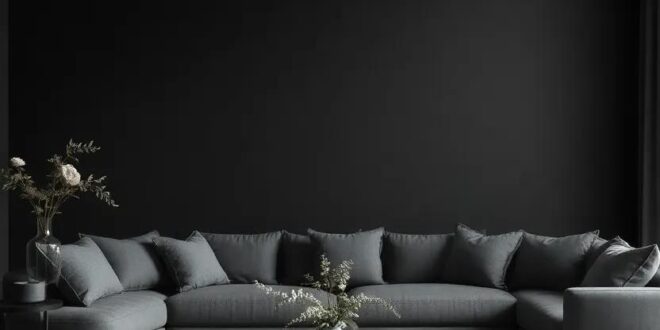Embracing Elegance: The Allure of Dark Black Tones and Soft Finishes in Living Rooms