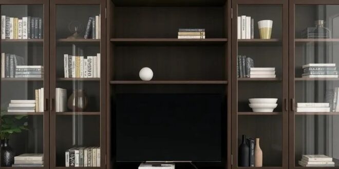 Elevate Your Space: The Timeless Charm of Living Room Bookcases with Glass Doors