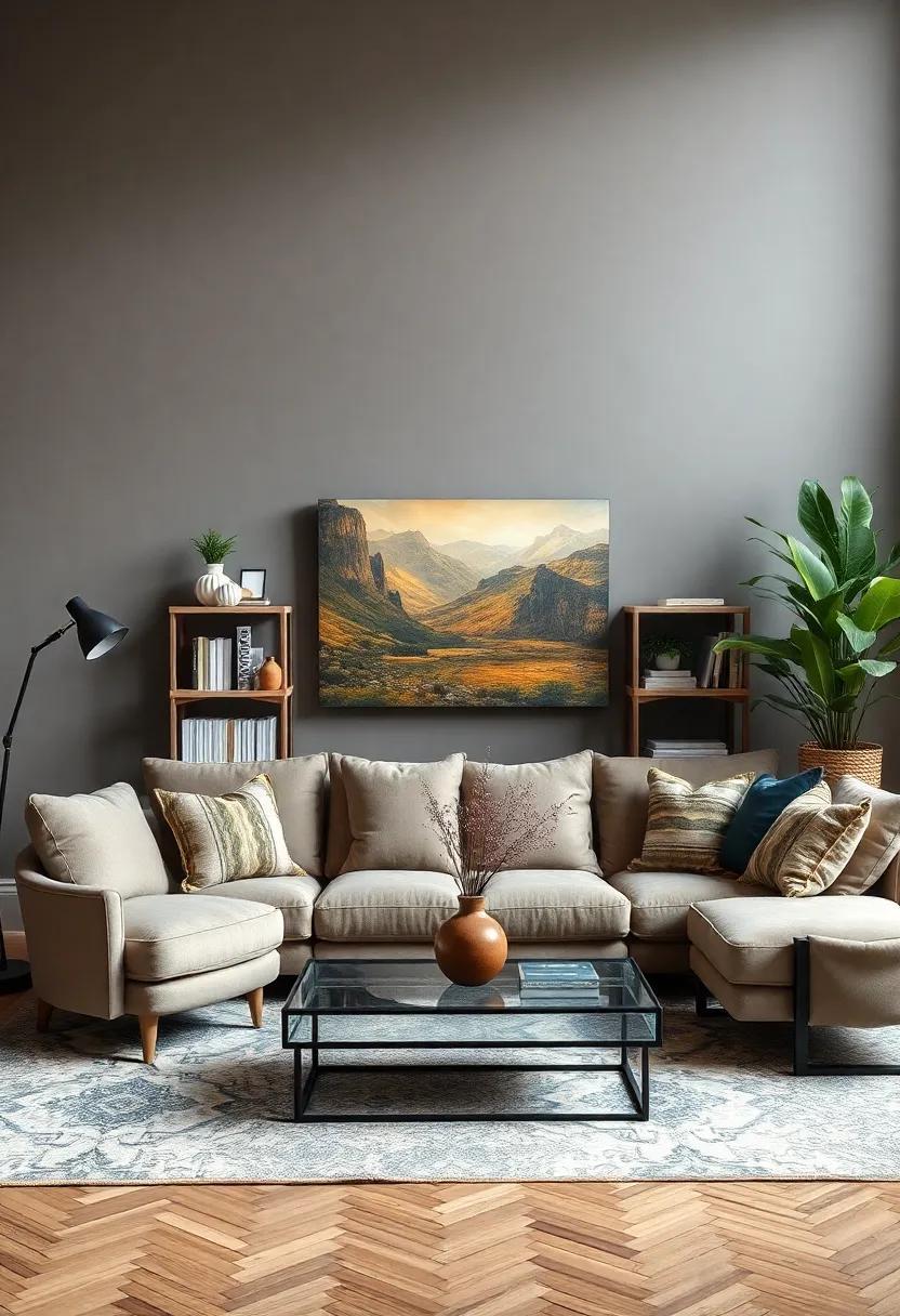 Embracing Uniqueness: Crafting an Artistic Eclectic Living Room Space