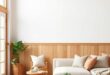 Embracing Farmhouse Charm: Designing a Cozy Living Room with Wooden Wall Paneling