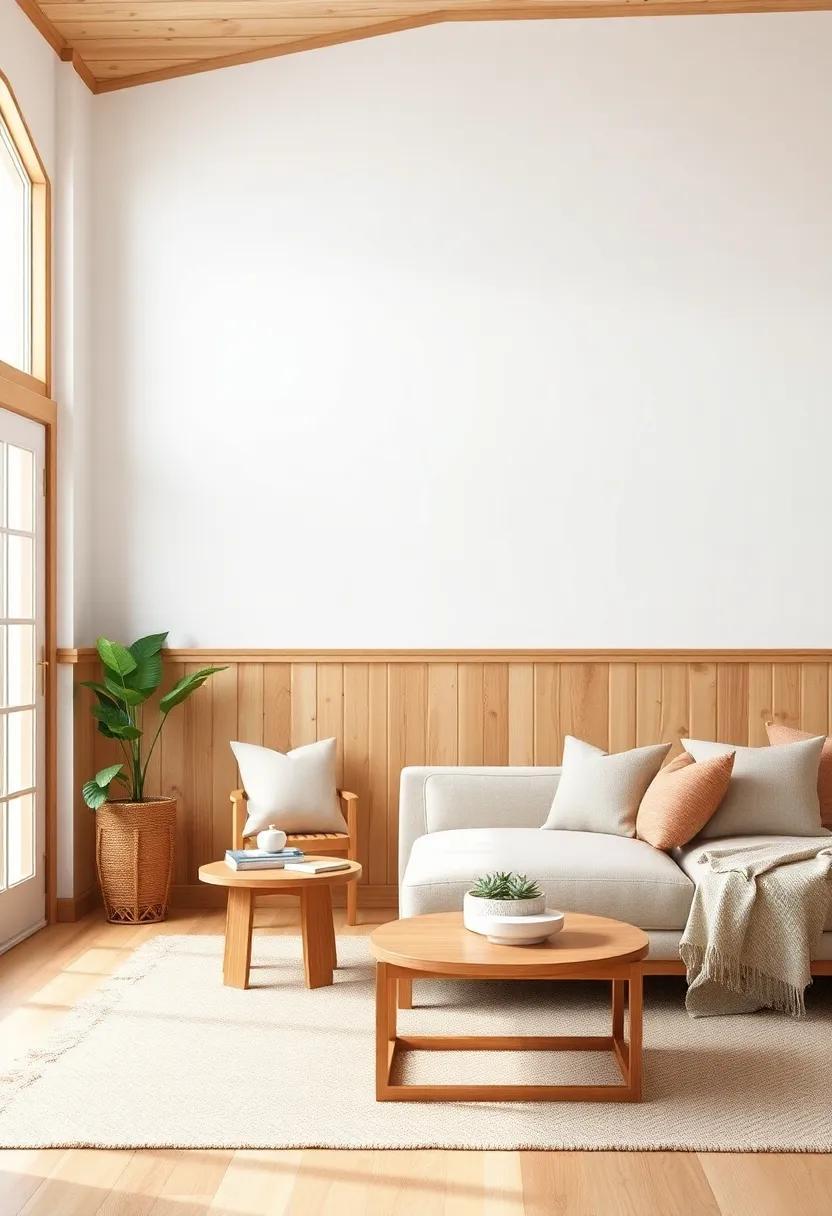 Embracing Farmhouse Charm: Designing a Cozy Living Room with Wooden Wall Paneling