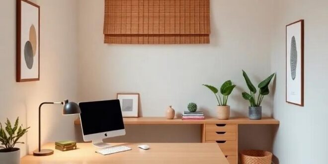 Crafting Calm: Japandi Home Offices Featuring Minimalist Desks for Inspired Productivity
