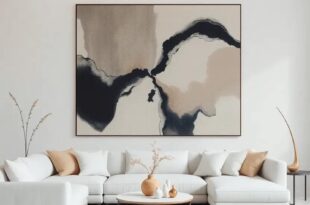 29 Inspiring Ideas for a Neutral Living Room Adorned with Abstract Art