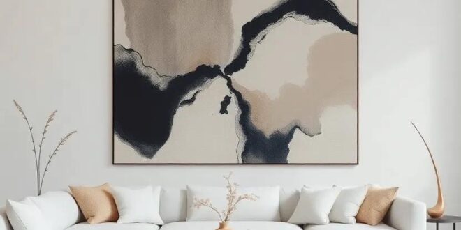 29 Inspiring Ideas for a Neutral Living Room Adorned with Abstract Art